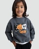 image 2 of F&F Boys Cotton Rich The Boo Crew Print Sweatshirt in Grey