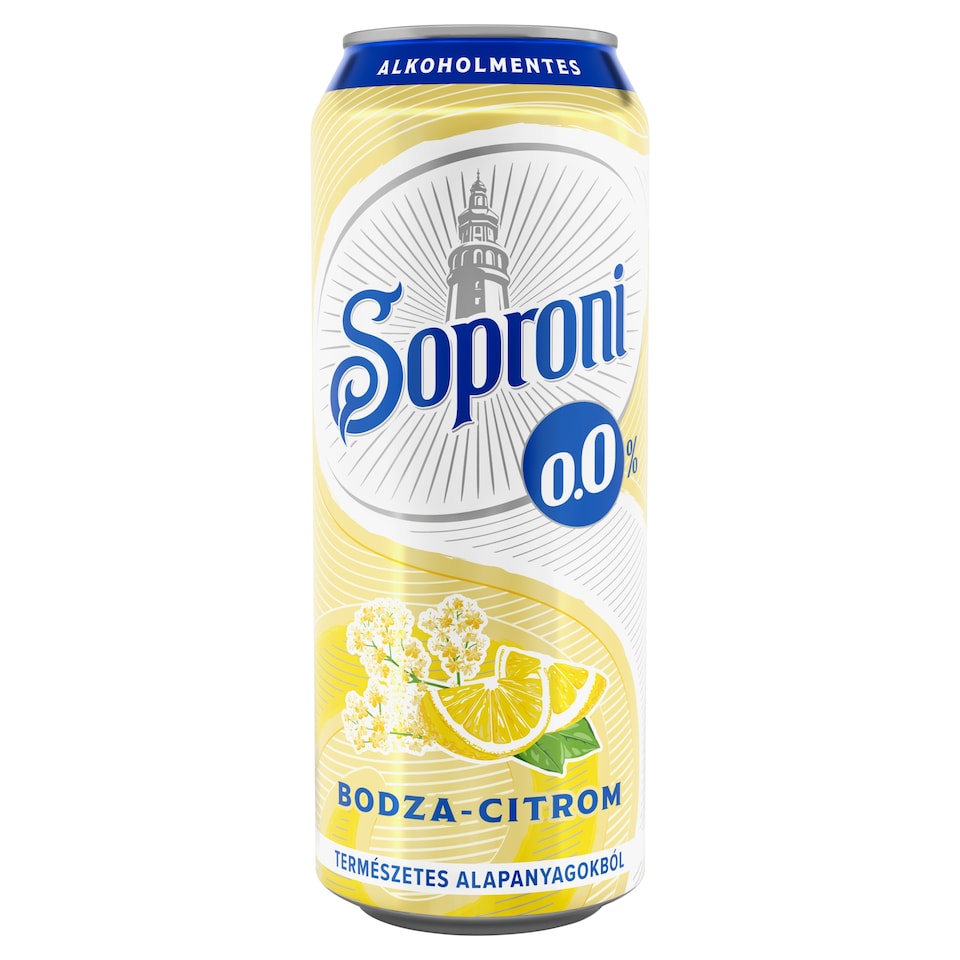 Soproni bodza-citromos alkoholmentes sörital 0,0% 500 ml