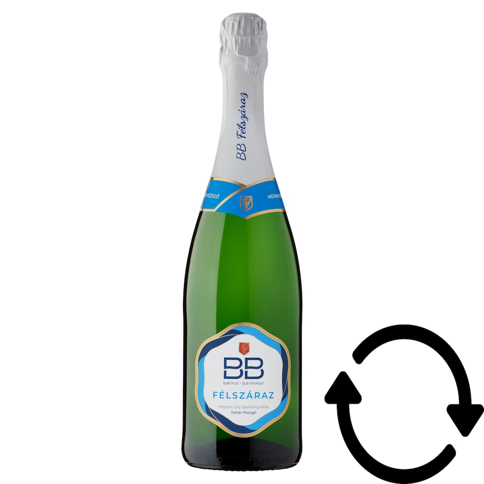BB félszáraz fehér pezsgő 11,5% 75 l