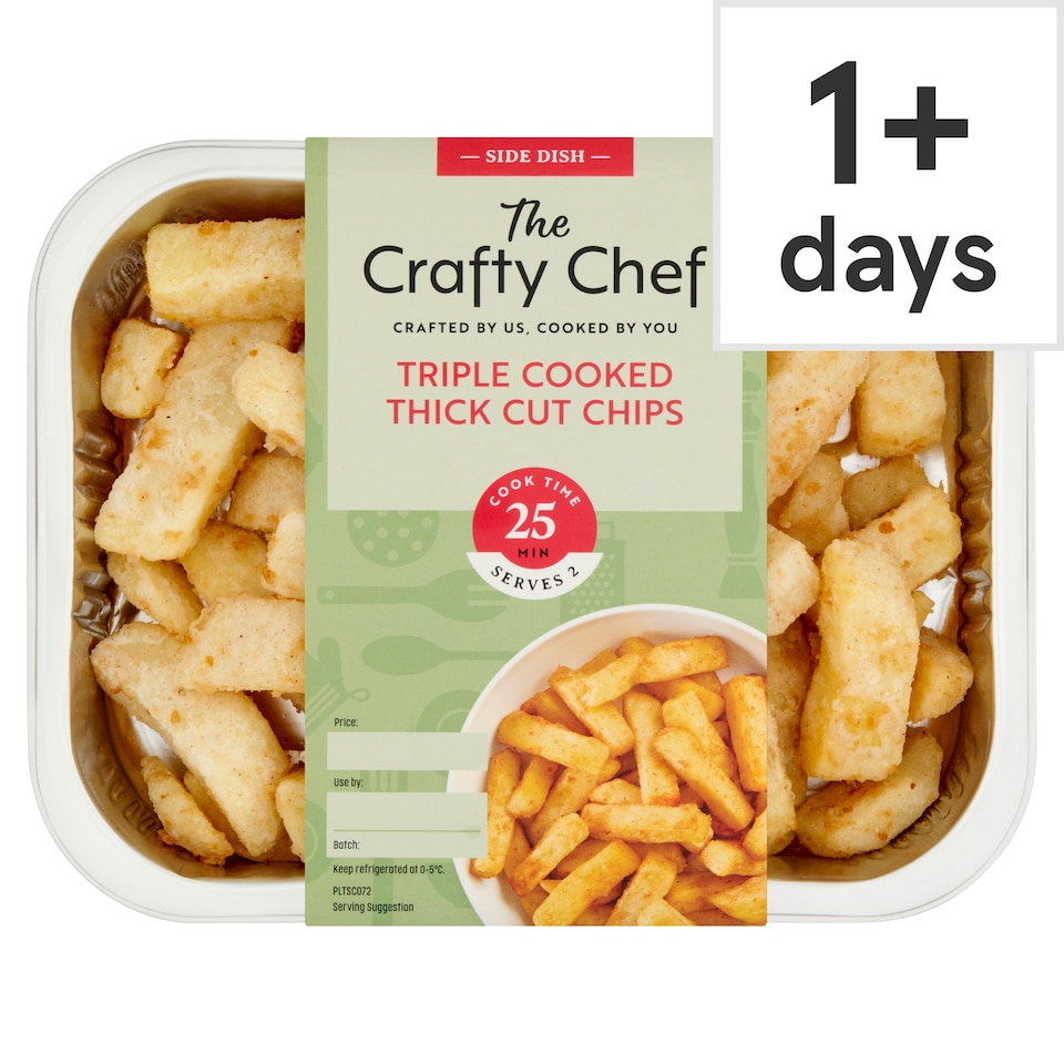 The Crafty Chef Triple Cooked Thick Cut Chips 350g