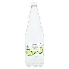 Tesco Hint Of Cucumber And Mint Sparkling Water 1L