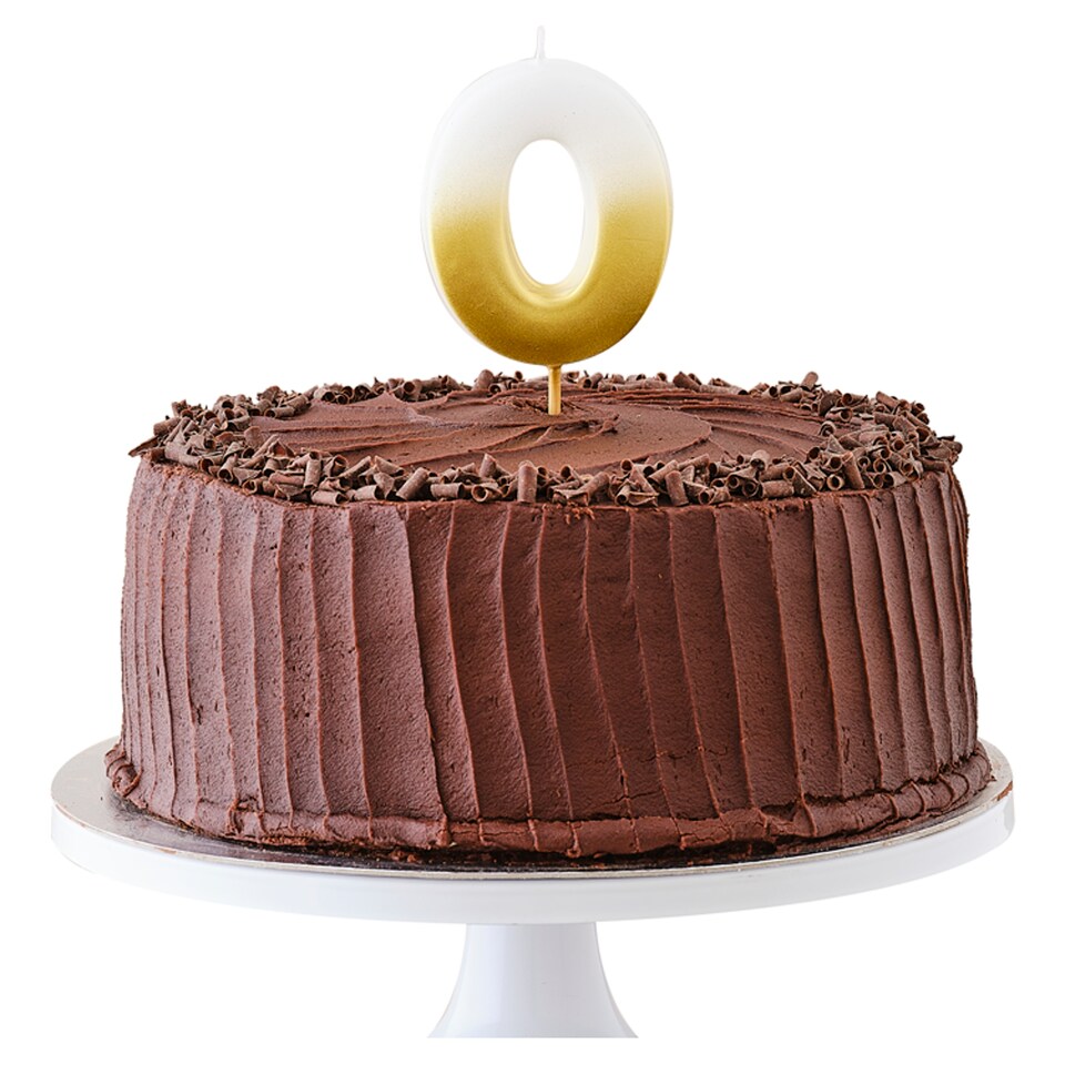 image 1 of Ginger Ray Shimmer Gold Number 0 Candle
