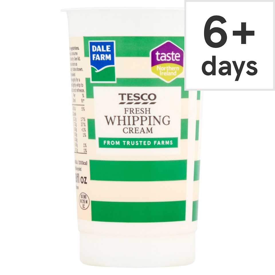 Tesco Fresh Whipping Cream 250Ml