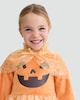 image 3 of F&F Girls Pumpkin Face Halloween Costume in Orange