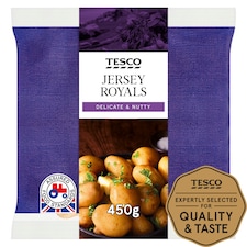 Tesco Jersey Royal Potatoes 450G