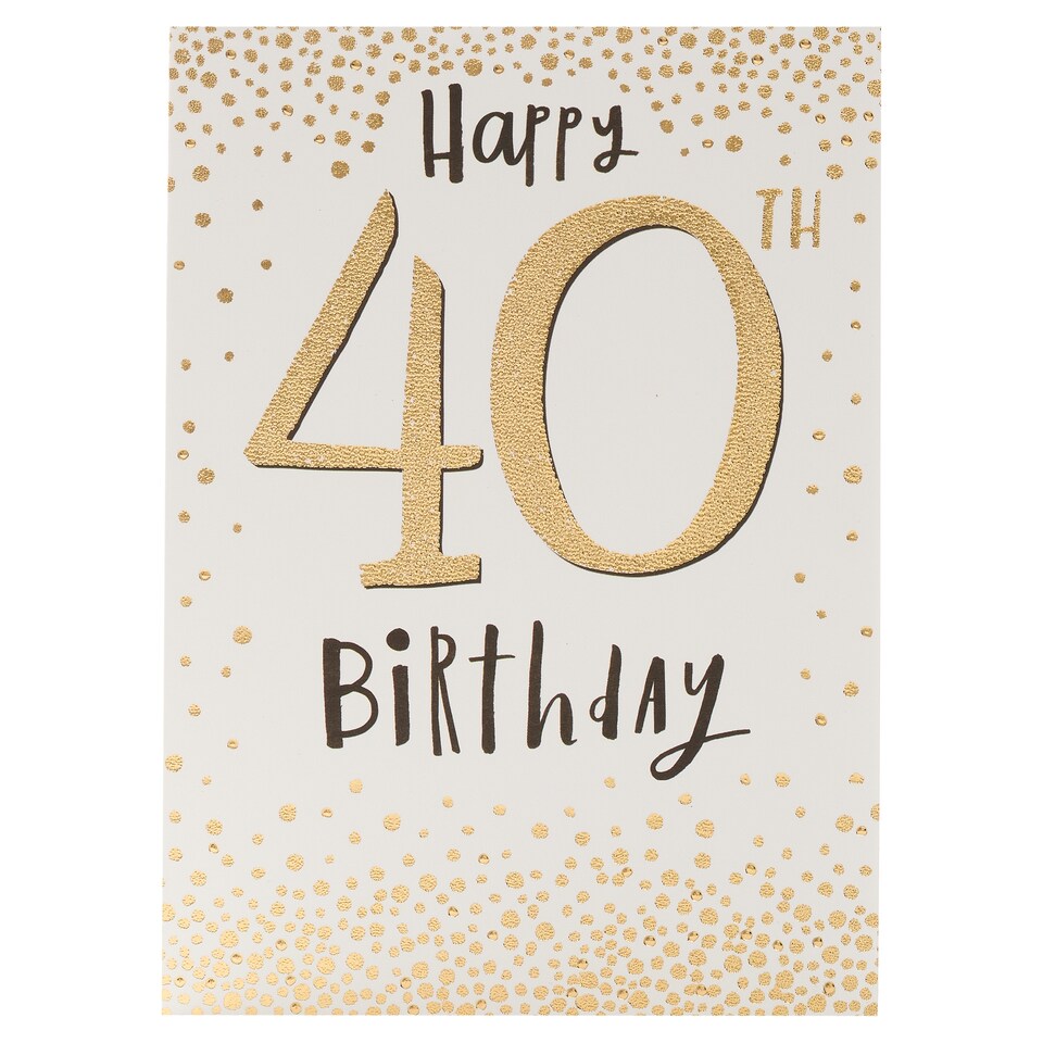 Inkdrops Birthday Card Happy 40Th Birthday