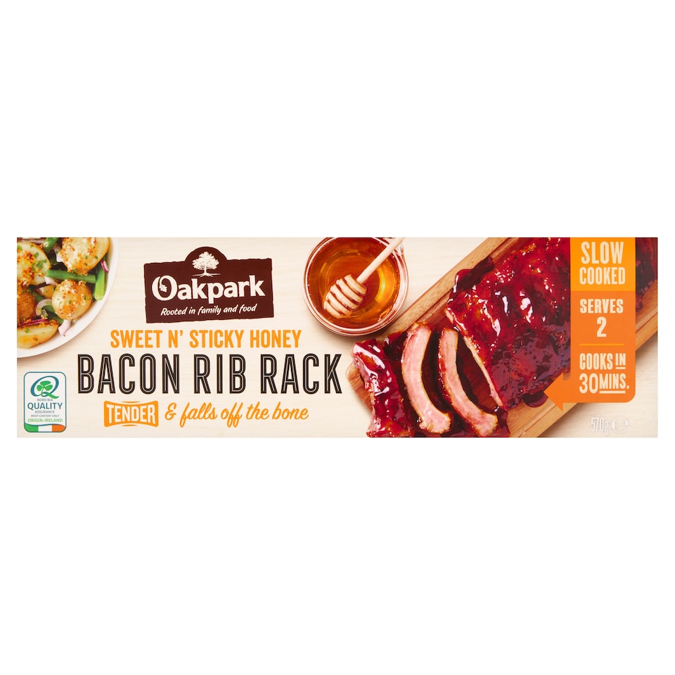Oakpark Sweet N Sticky Honey Bacon Rib Rack 570g