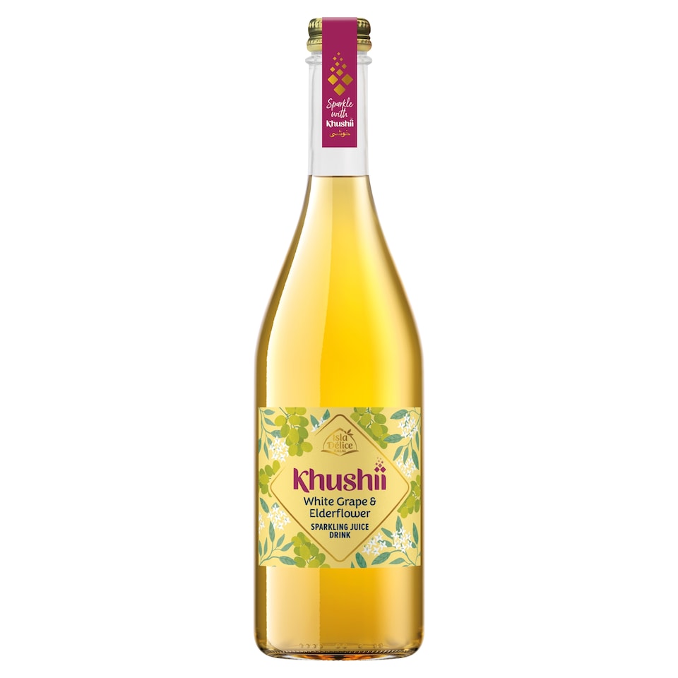 Isla Delice Khushii White Grape & Elderflower Sparkling Juice Drink 750ml