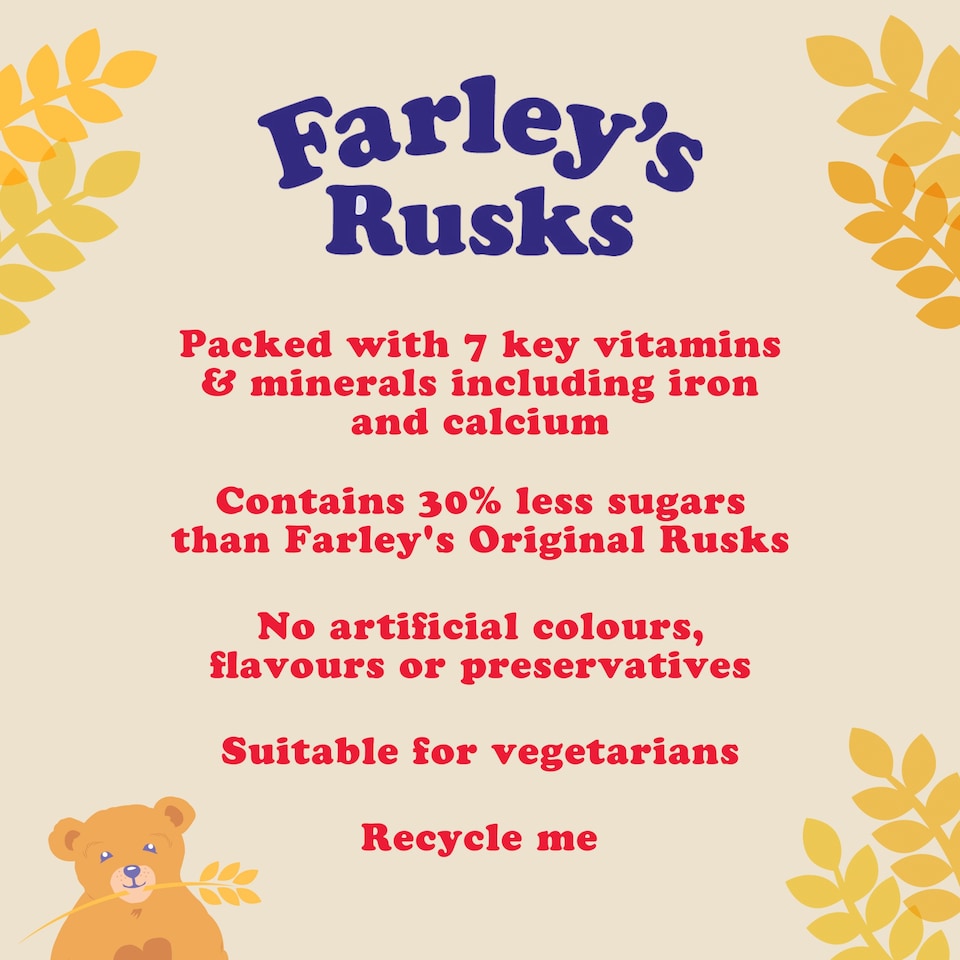 image 1 of Farleys Rusks Reduced Sugar Baby Food Snack 300g