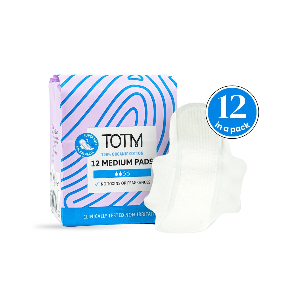image 1 of TOTM Organic Cotton Pads Medium 12 Pads