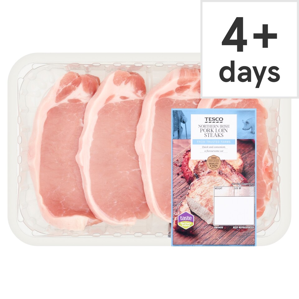 Tesco Northern Irish Pork Loin Steaks 500g