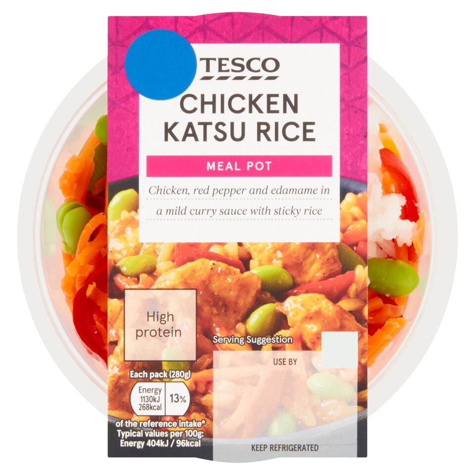 Tesco Chicken Katsu Rice Meal Pot 280G Tesco Groceries