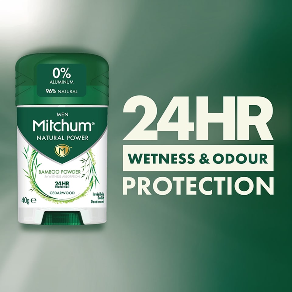 image 1 of Mitchum Men Bamboo Powder Deodorant Cedarwood 40G