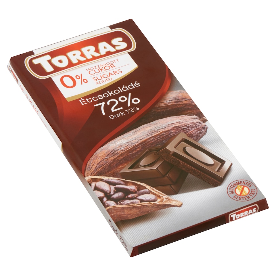 image 1 of Torras 72% Dark Chocolate with Sweetener 75 g