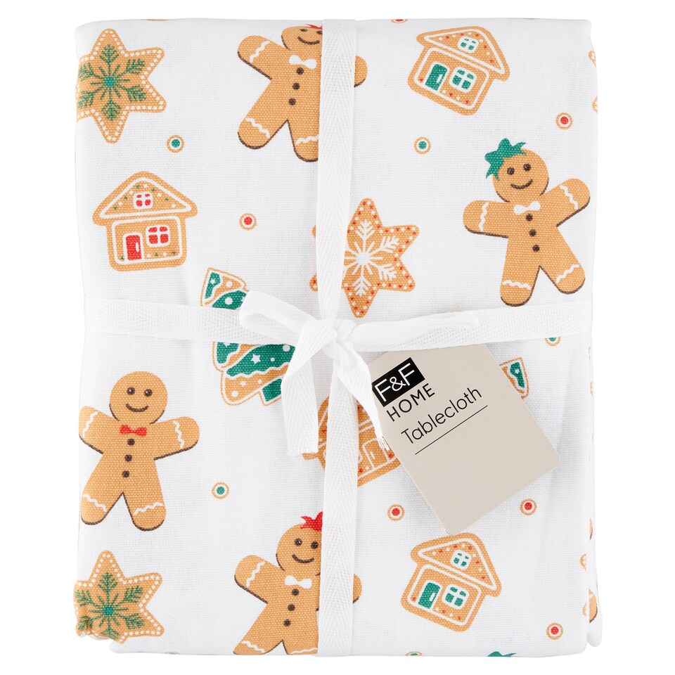 F&F Home Gingerbread Tablecloth 130 cm x 180 cm