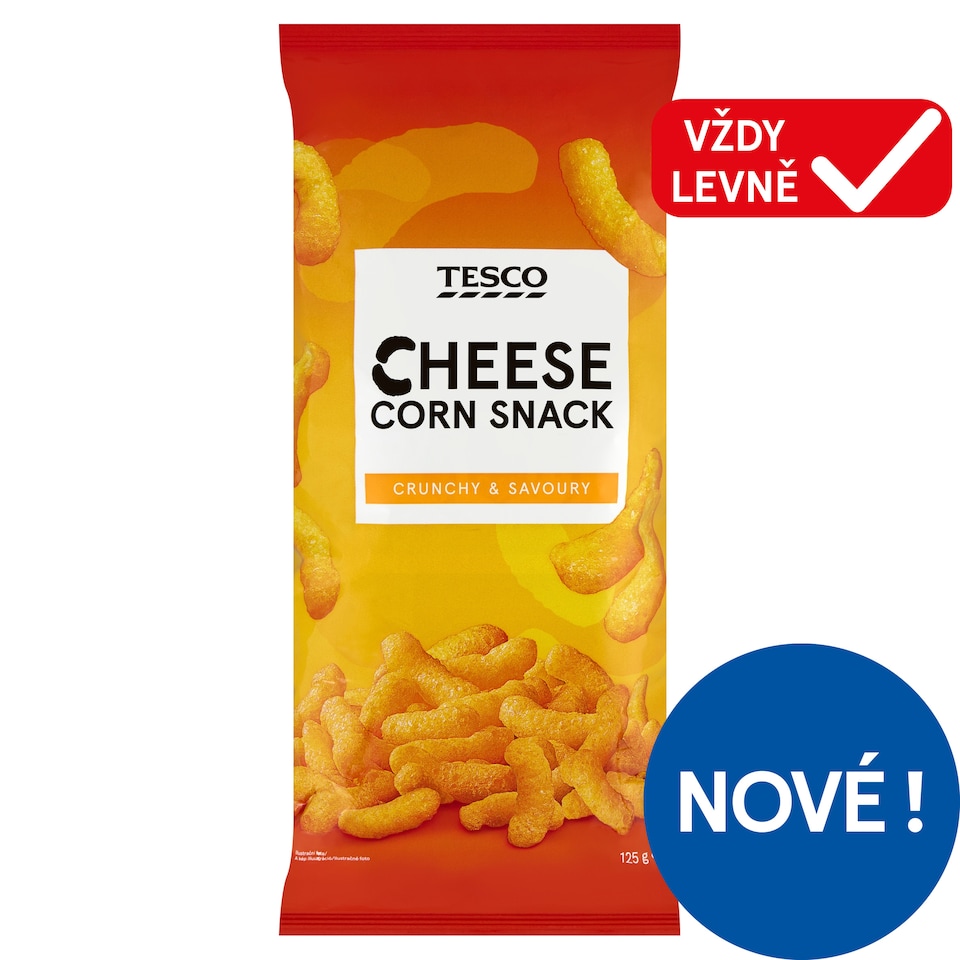 Tesco Kukuřičné křupky se sýrovou chutí 125g