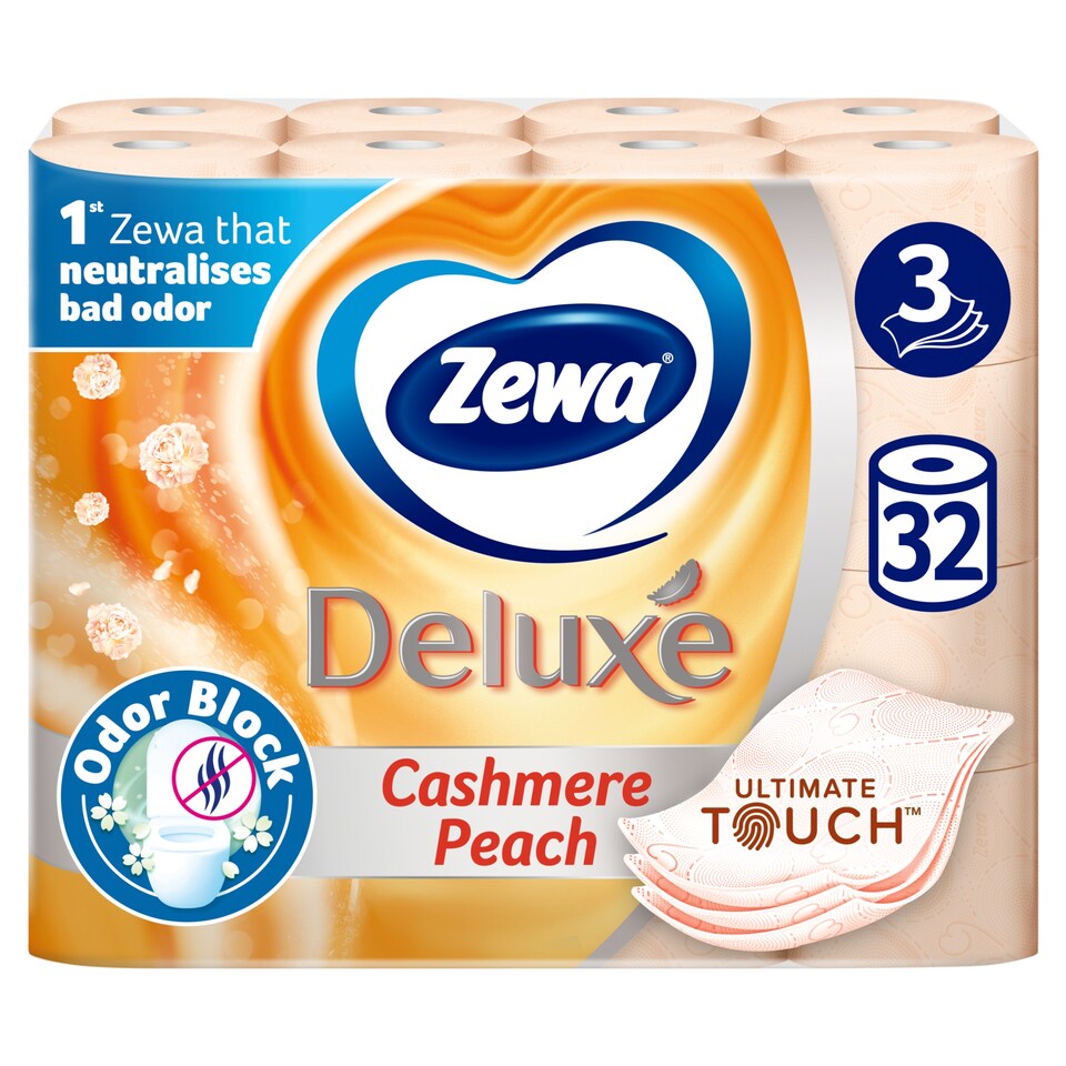Zewa Deluxe Cashmere Peach 3 rétegű toalettpapír 32 tekercs  1. kép