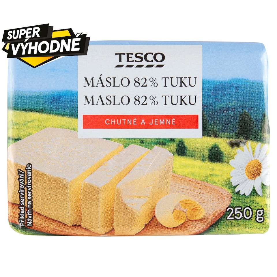 Tesco Máslo 82% tuku 250g