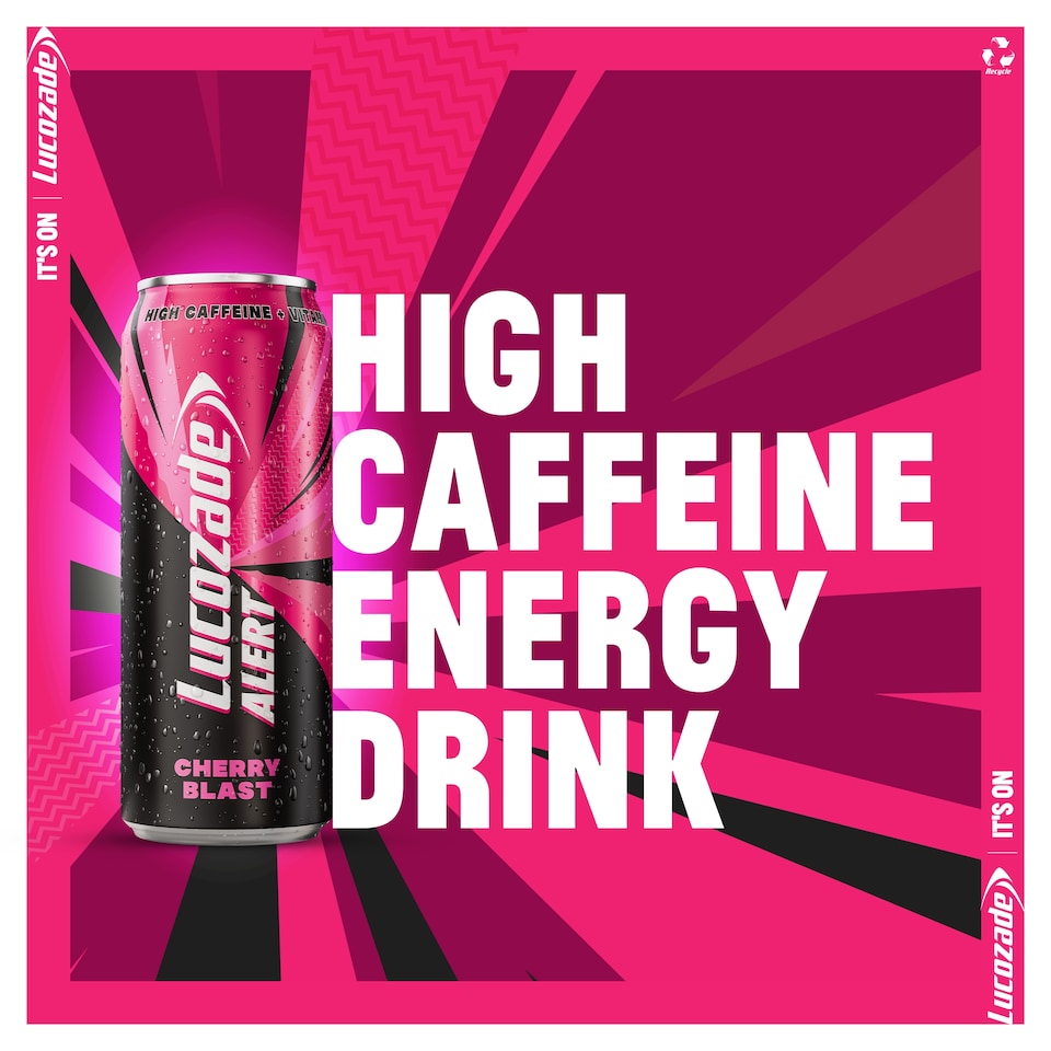 image 1 of Lucozade Alert Energy Drink Cherry Blast 500ml