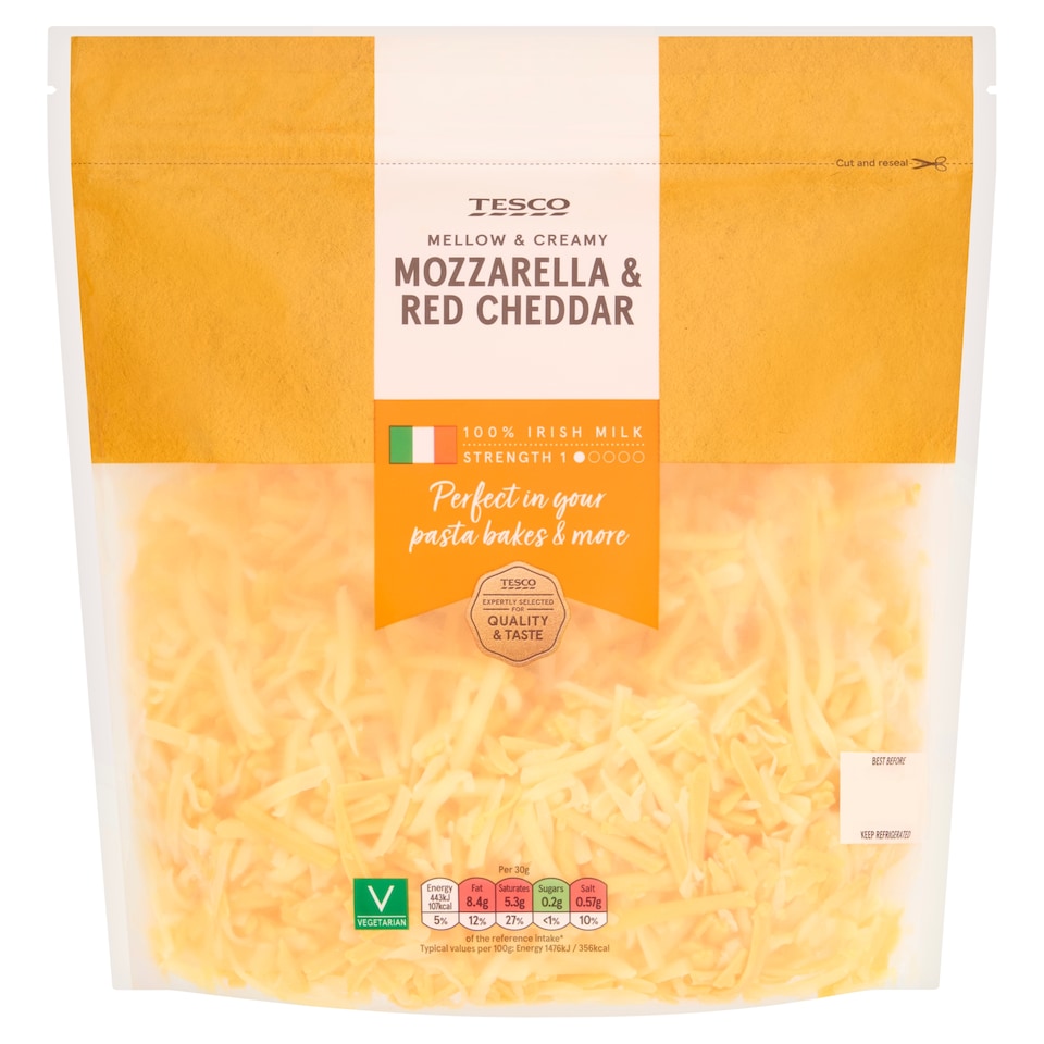 Tesco Mozzarella & Red Cheddar 475g