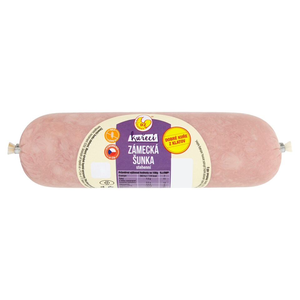 Obrázek 1 pro produkt DZ Klatovy Kuřecí zámecká šunka stehenní 400g