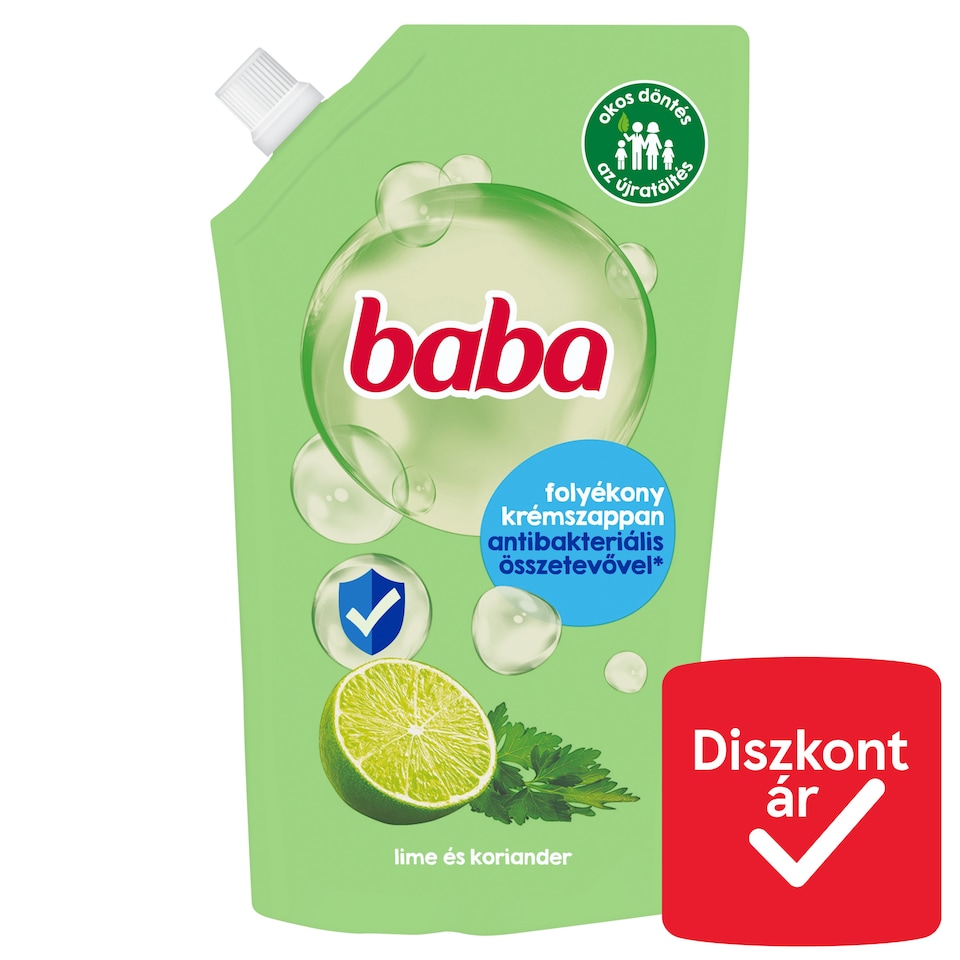 Baba folyékony krémszappan utántöltő antibakteriális összetevővel 500 ml 