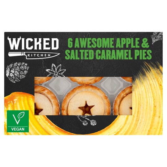 Wicked Kitchen 6 Awesome Apple & Salted Caramel Pies Tesco Groceries
