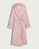 image 2 of F&F Fleece Stripe Hooded Dressing Gown in Pink