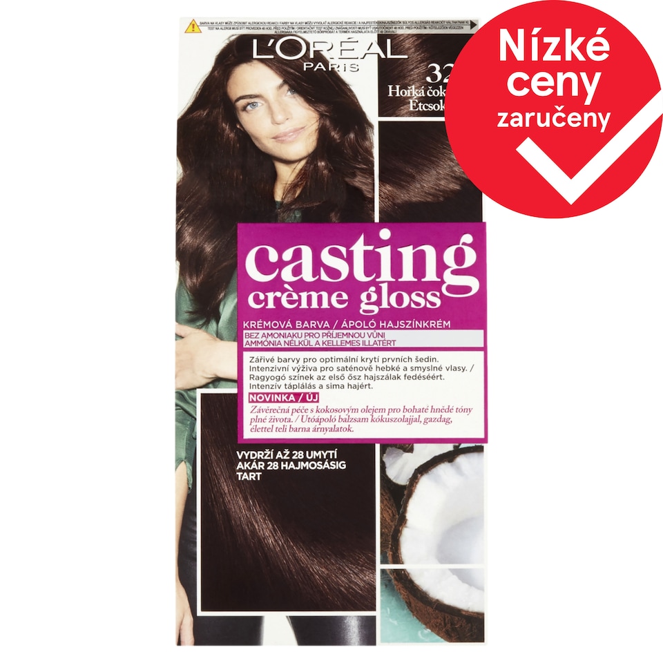 L'Oréal Paris Casting Creme Gloss Semi-Permanent Color 323 Dark Chocolate 48 +72 +60 ml