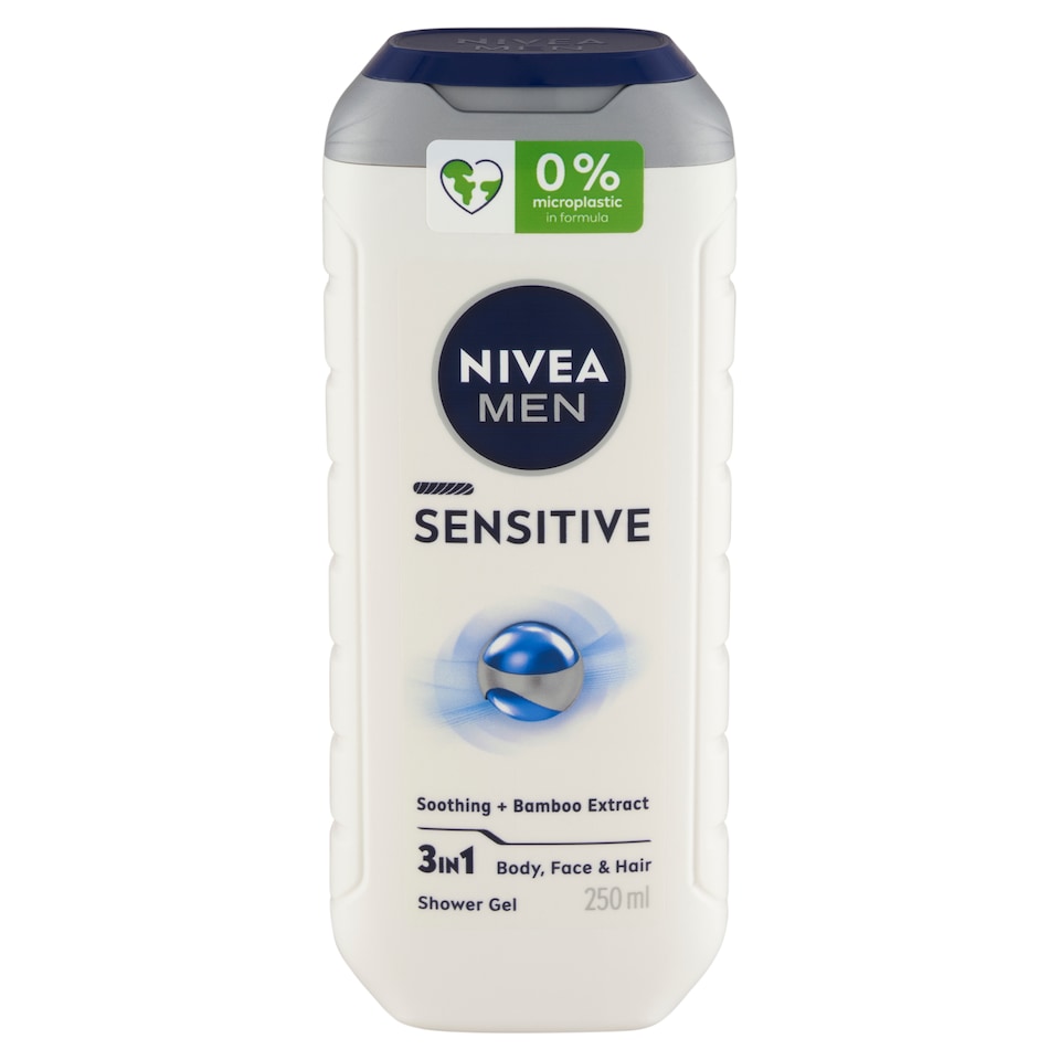 image 1 of NIVEA MEN Sensitive 3in1 Body, Face & Hair Shower Gel 250 ml