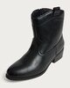image 3 of F&F Girls Faux Leather Western Ankle Boots in Black