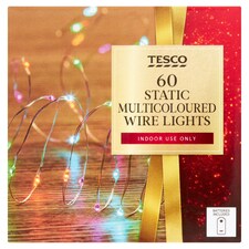 Tesco 60 Multicoloured Wire Lights