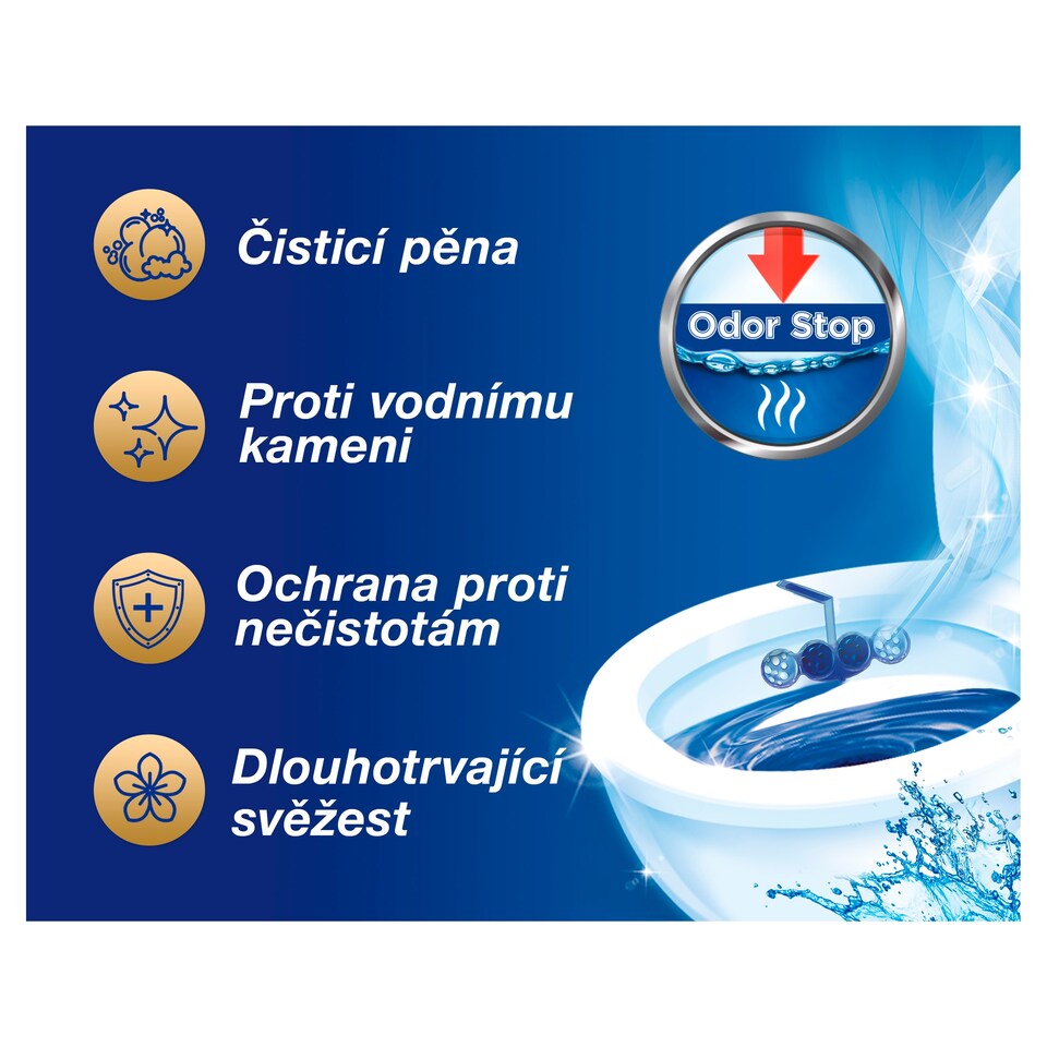 Obrázek 1 pro produkt Bref Color Aktiv Lavender tuhý WC blok 2 x 50g