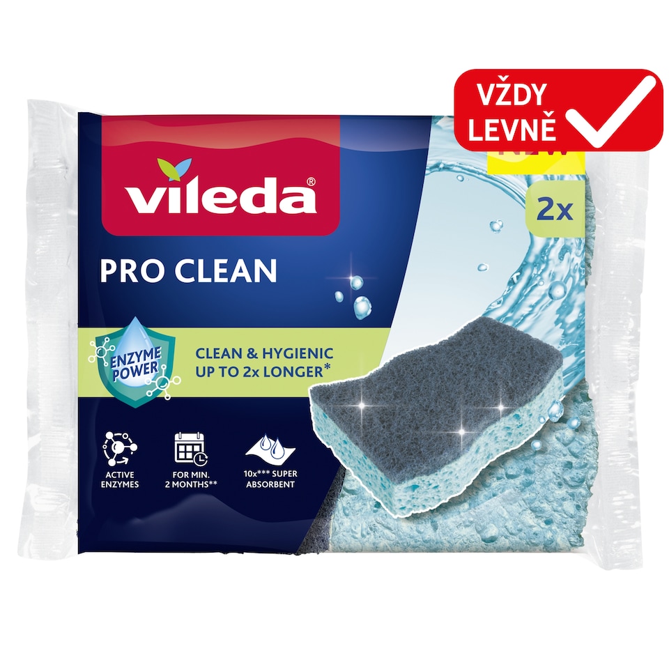Vileda Pro Clean Viscous Sponge 2 pcs