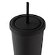 image 3 of Core Kitchen Black Tall Straw Water Bottle Cup 650 mL 