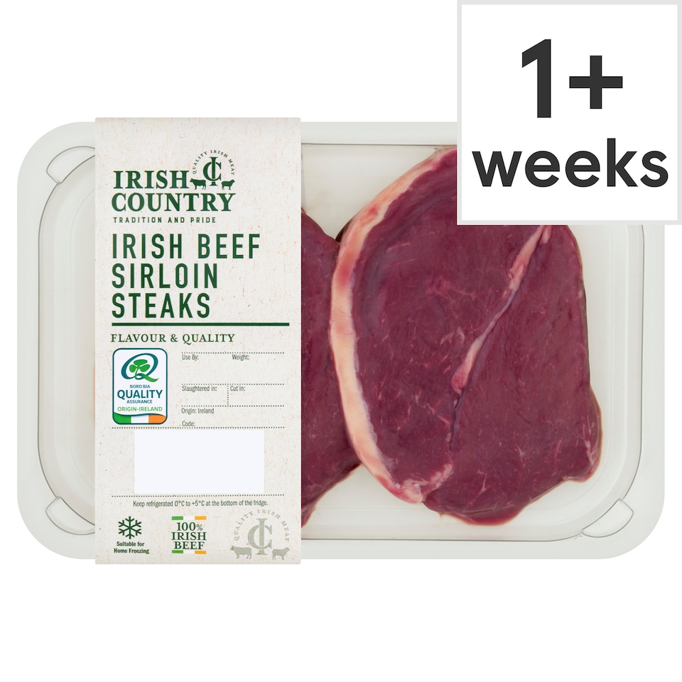 IRISH COUNTRY IRISH BEEF SIRLOIN STEAK 454g