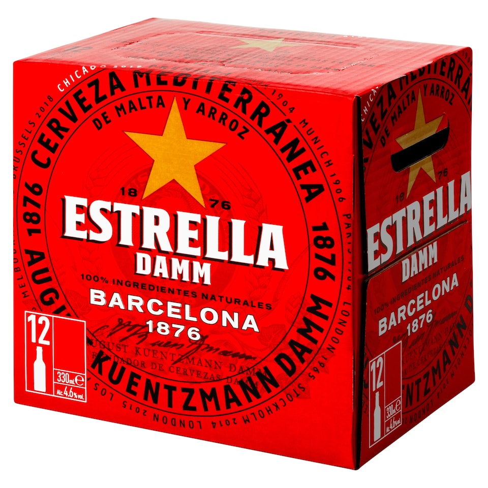 Estrella Damm Bottles 12X330ml