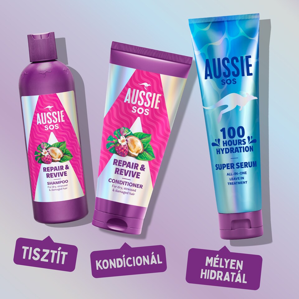 image 1 of Aussie SOS Repair & Revive Conditioner 200ml for Dry, Stressed and Damaged Hair