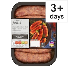 Tesco Finest 6 Smoked Paprika and Black Pepper Northern Irish Pork Sausages 400g