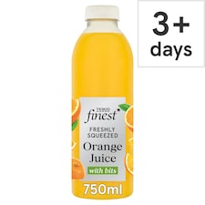Tesco Finest Freshly Squeezed Orange Juice with Bits 750ml