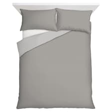 F&F Home Bedding Grey Brushed Duvet Set Double