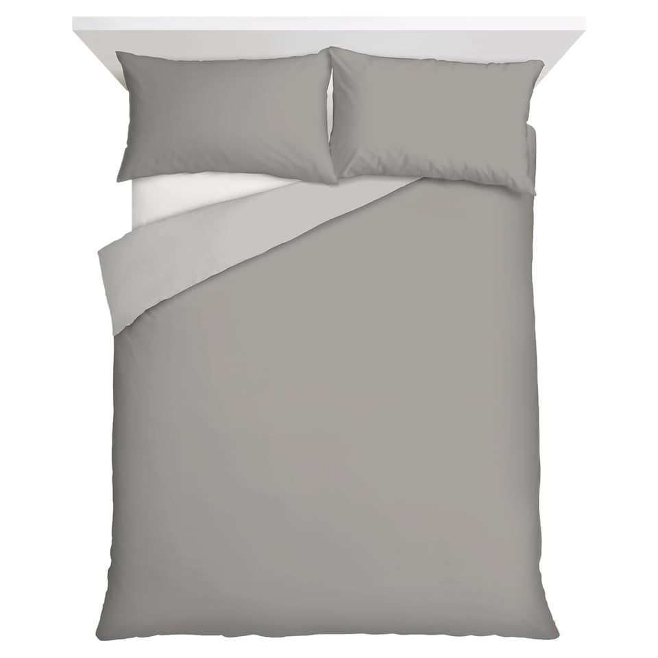 F&F Home Bedding Grey Brushed Duvet Set Double