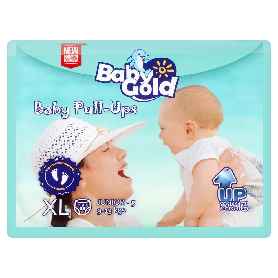 Baby Gold Junior uniszex csecsemőpelenka méret: 5, 9-13 kg 38 db