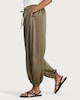 image 3 of F&F Satin Balloon Leg Drawstring Trousers in Khaki