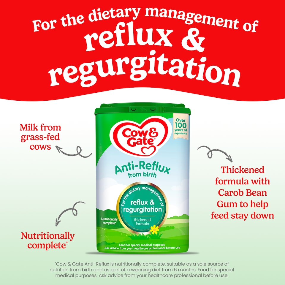 image 1 of Cow & Gate Anti-Reflux Baby Milk Formula Powder from Birth 800g