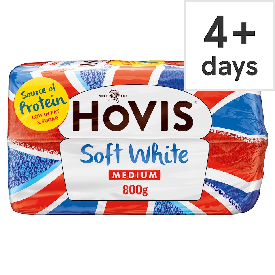 Hovis Soft White Medium Sliced Bread 800g