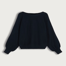 F&F Ribbed Crew Neck Batwing Sleeved Jumper in Navy