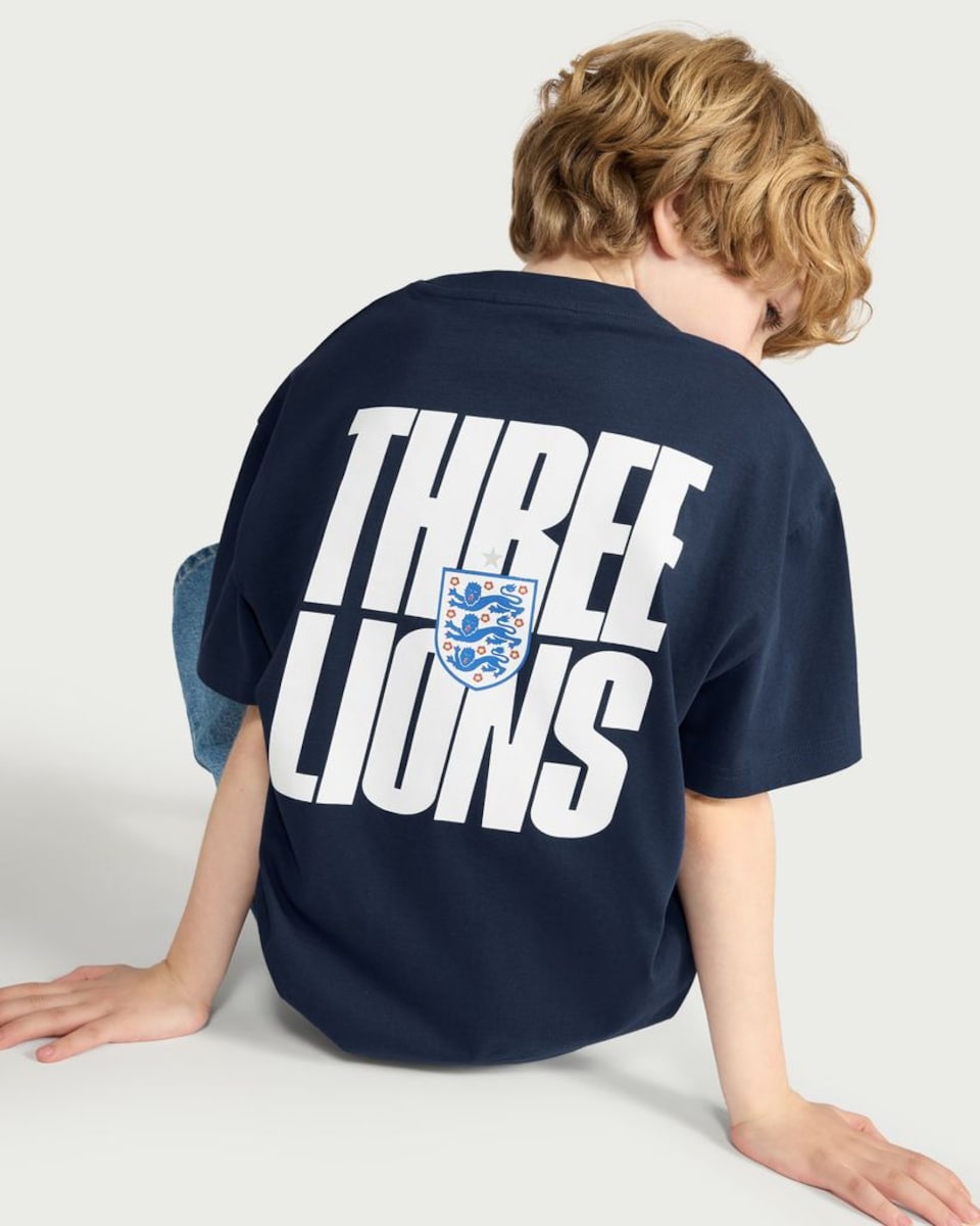 image 1 of England Pure Cotton T-Shirt in Navy