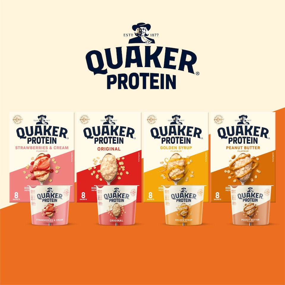 image 1 of Quaker Protein Oat So Simple Original Porridge Sachets 8x37.75g