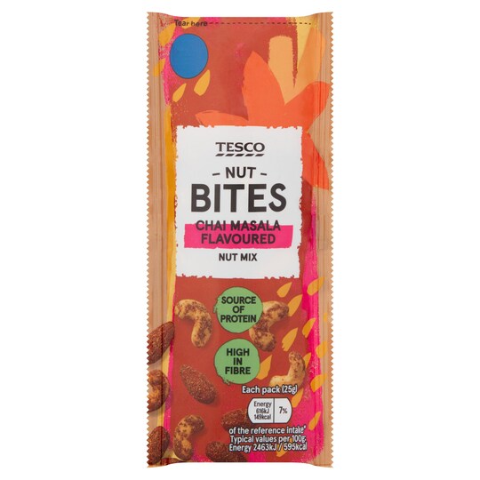 Tesco Chai Masala Flavour Nut Mix 25G Tesco Groceries